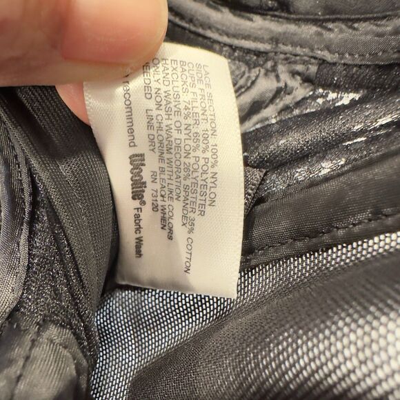 frederick of hollywood Modern Love Corset Black Zipper /hooks Vintage Y2K - Picture 6 of 9